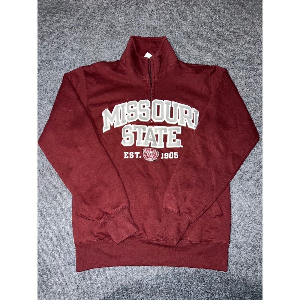 Champion Missouri State Bears Maroon Quarter-Zip Fleece Pullover Sweatshirt S
